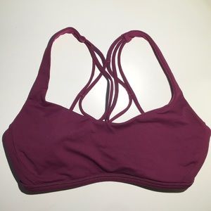 LULULEMON maroon sports bra size 6